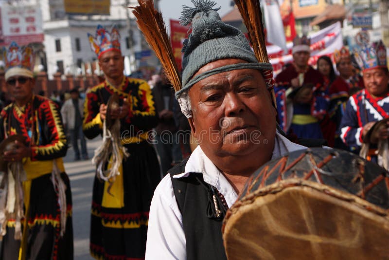 Casta Di Gurungs Di Nuovo Anno Nel Nepal Fotografia Stock Editoriale ...