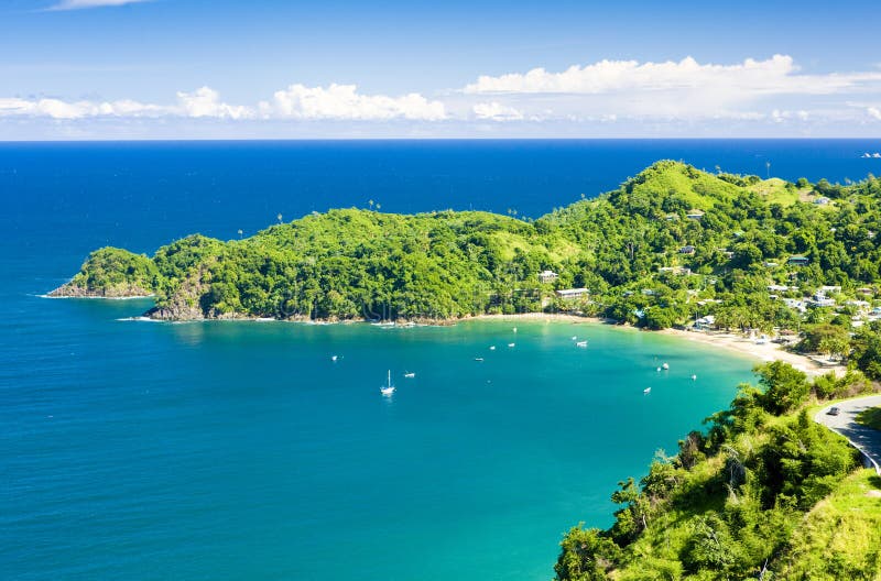 Castara Bay in Tobago stock image. Image of indies, paradise 103638285