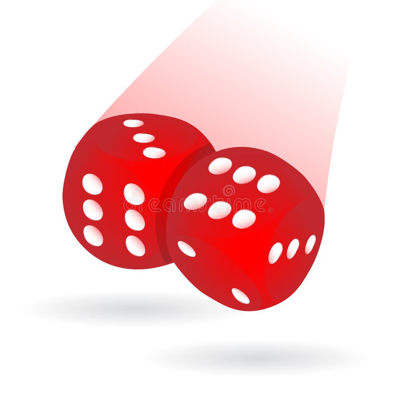 Casted dices isolated royalty free illustration
