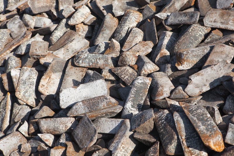 Casted pig iron stock images