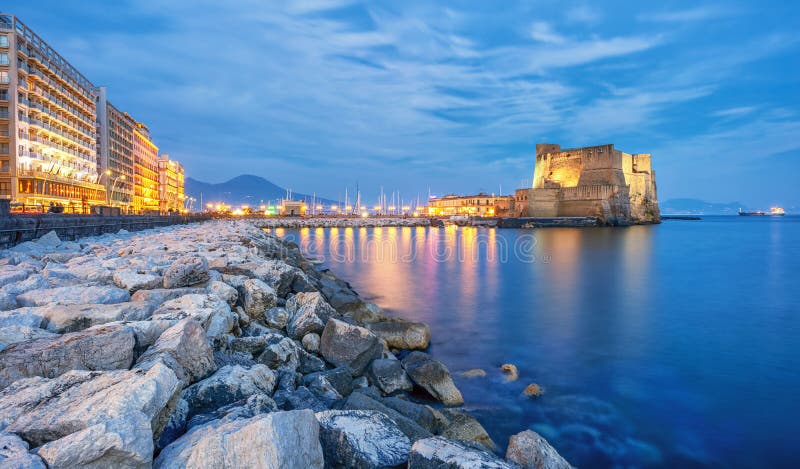 Castel dell Ovo Egg castle in Naples, Italy