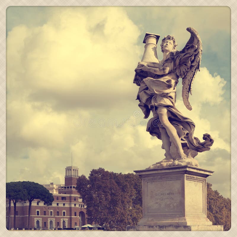 Angelo statua sul Roma,.