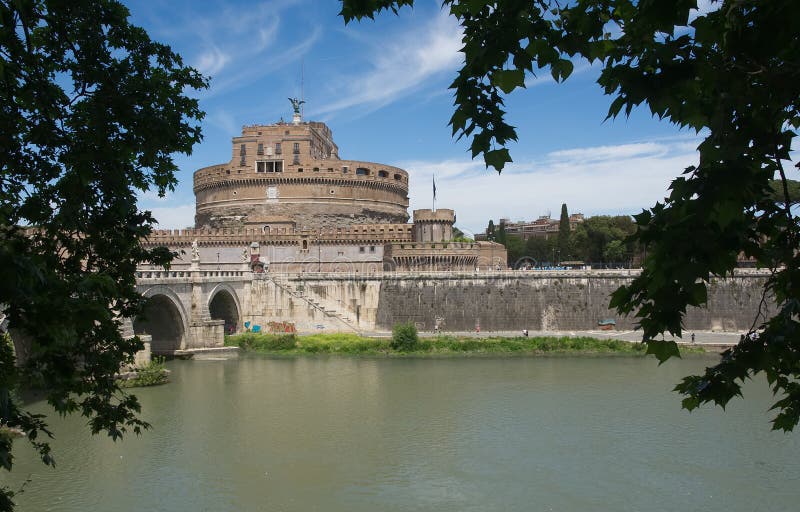 Castel Sant`Angelo - Mausoleo di Adriano - Tevere river - Roma - Italy. Castel Sant`Angelo - Mausoleo di Adriano - Tevere river - Roma - Italy