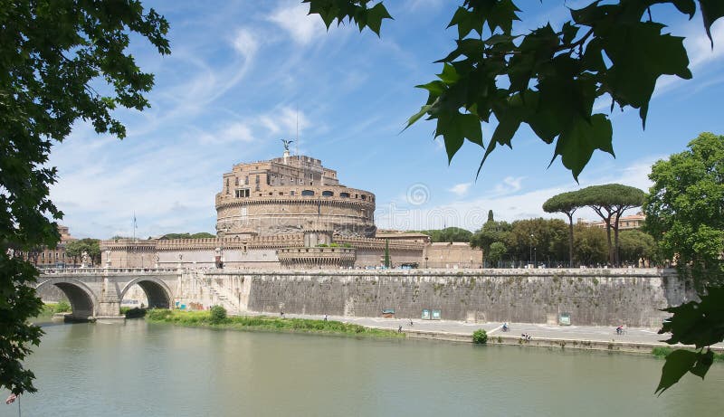 Castel Sant`Angelo - Mausoleo di Adriano - Tevere river - Roma - Italy. Castel Sant`Angelo - Mausoleo di Adriano - Tevere river - Roma - Italy