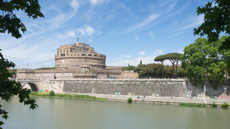 Castel Sant`Angelo - Mausoleo di Adriano - Tevere river - Roma - Italy. Castel Sant`Angelo - Mausoleo di Adriano - Tevere river - Roma - Italy