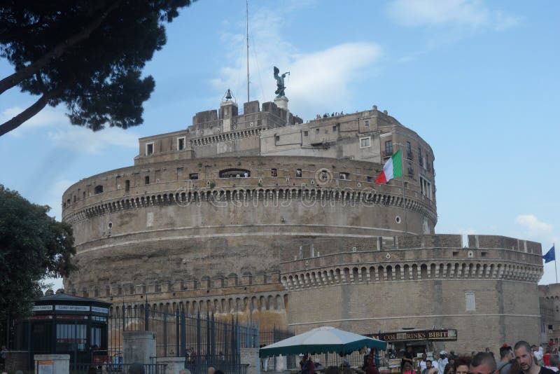 Castel Sant`Angelo overlooking the right bank of the Tiber river which bathes the city of Rome. It is also called Mausoleo di Adriano and is located a short distance from the Vatican. The castle has been radically modified several times in the medieval and Renaissance periods. Castel Sant`Angelo overlooking the right bank of the Tiber river which bathes the city of Rome. It is also called Mausoleo di Adriano and is located a short distance from the Vatican. The castle has been radically modified several times in the medieval and Renaissance periods