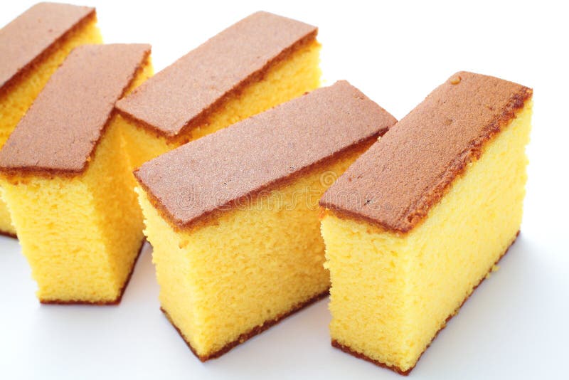 Japanischer Schwammkuchen Castella, Japanisches Lebensmittel Stockbild