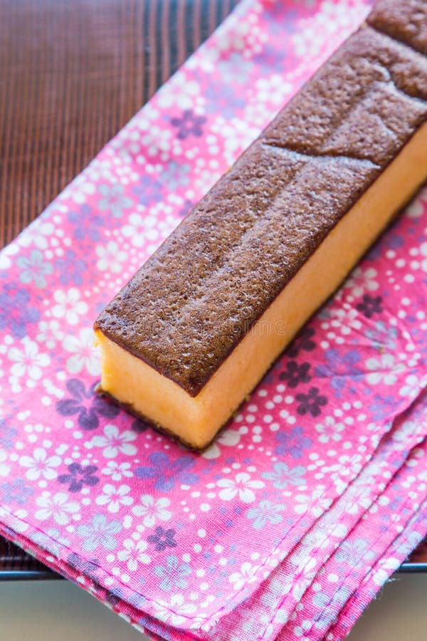 Castella Traditional Japanese Sponge Cake in Nagasaki Stock Photo
