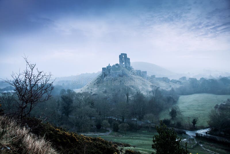 Castello di Corfe fotografia stock Castello di Corfe fotografia stock