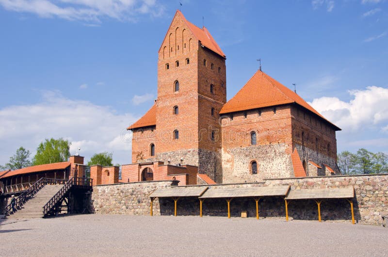 Castello di re lituano Trakai fotografia stock Castello di re lituano Trakai fotografia stock