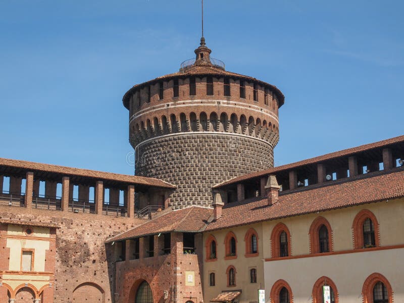 Castello Sforzesco Mediolan obraz royalty free Castello Sforzesco Mediolan obraz royalty free