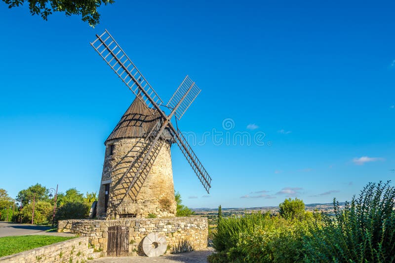 Castelnaudary - View at the Moulin Cugarel,France