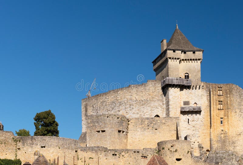 Castelnaudkasteel royalty-vrije stock foto Castelnaudkasteel royalty-vrije stock foto