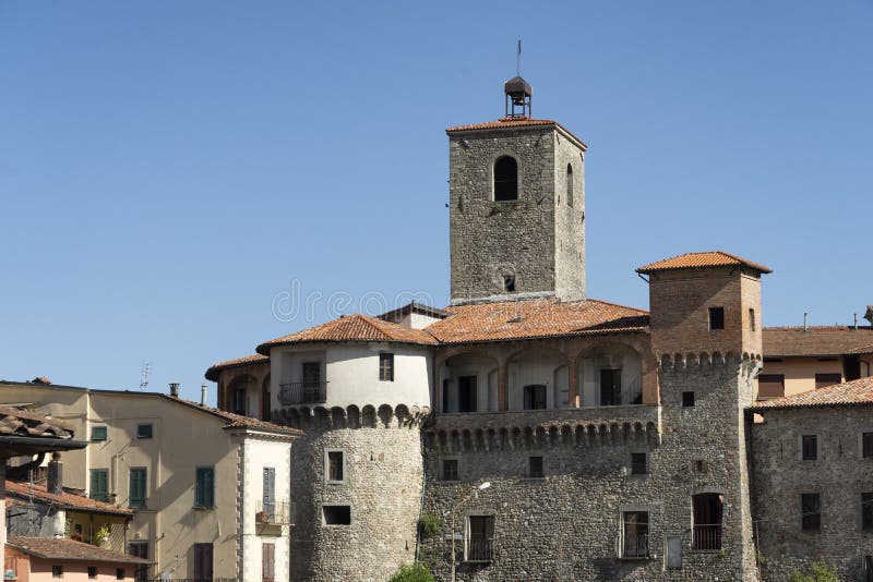 Castelnuovo Di Garfagnana, Italy, Historic City Stock Photo - Image of