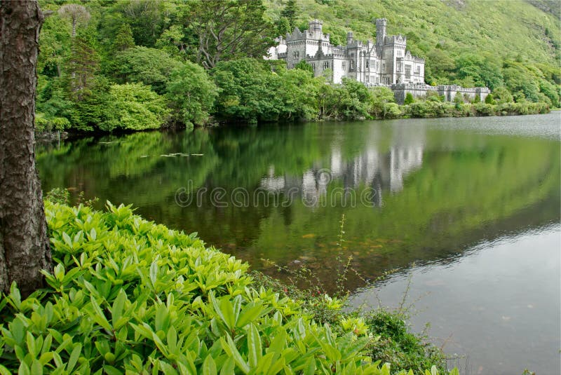 View of the Kylemore Abbey Castle, Galway, Ireland. View of the Kylemore Abbey Castle, Galway, Ireland