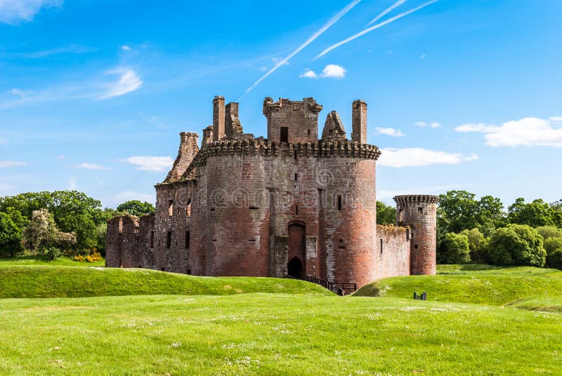 Castelo de Caerlaverock, Scotland imagens de stock royalty free Castelo de Caerlaverock, Scotland imagens de stock royalty free