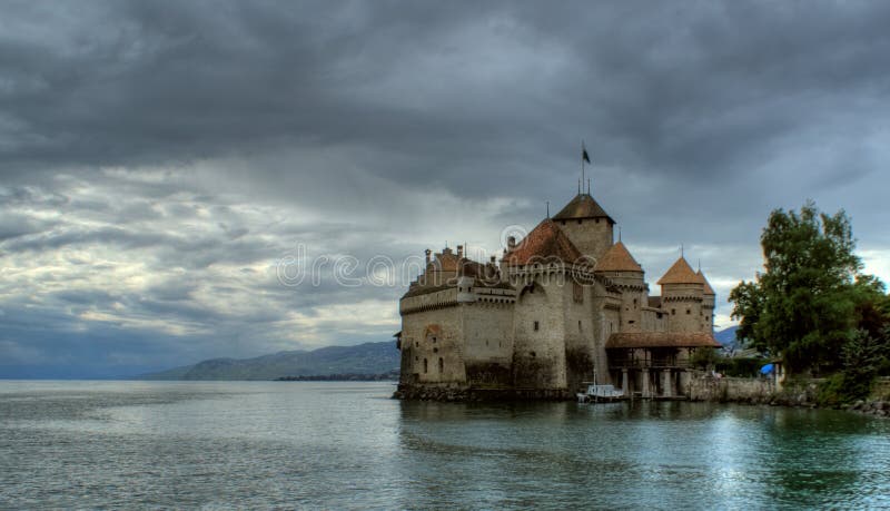 Castelo de Chillon em switzerland fotos de stock royalty free Castelo de Chillon em switzerland fotos de stock royalty free