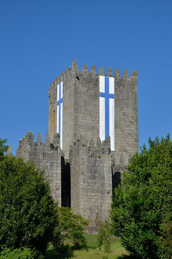 Castelo de Guimaraes, Portugal foto de stock Castelo de Guimaraes, Portugal foto de stock