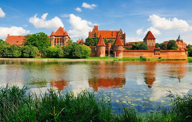 Castelo de Malbork, Poland imagens de stock