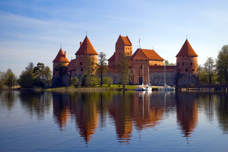 Castelo de Trakai em Lithuania