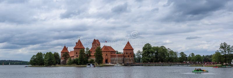 Castelo de Trakai na ilha imagens de stock Castelo de Trakai na ilha imagens de stock