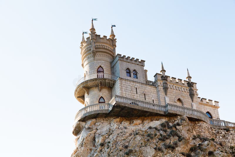 Swallow's Nest castle on top of Aurora cliff on Southern Coast of Crimea. Swallow's Nest castle on top of Aurora cliff on Southern Coast of Crimea