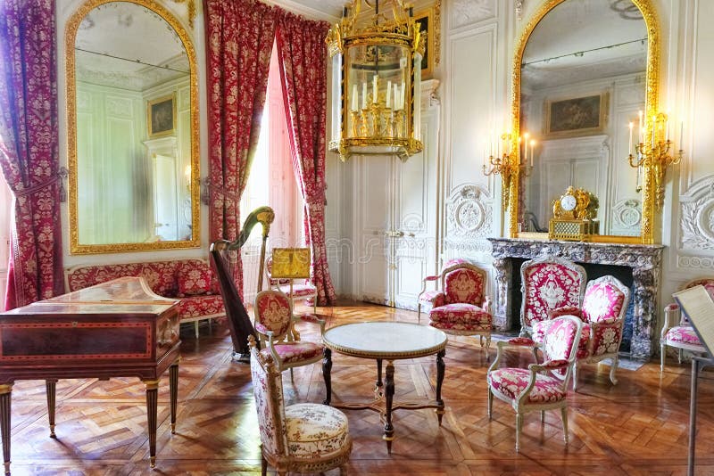 Castelo interior de Versalhes, Paris, França. imagens de stock Castelo interior de Versalhes, Paris, França. imagens de stock