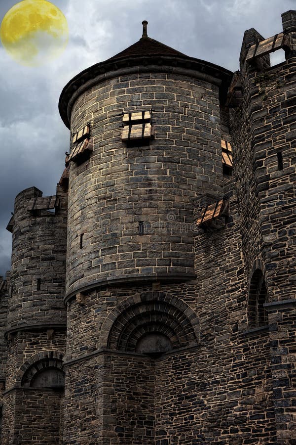 Castelo mystical medieval foto de stock royalty free Castelo mystical medieval foto de stock royalty free