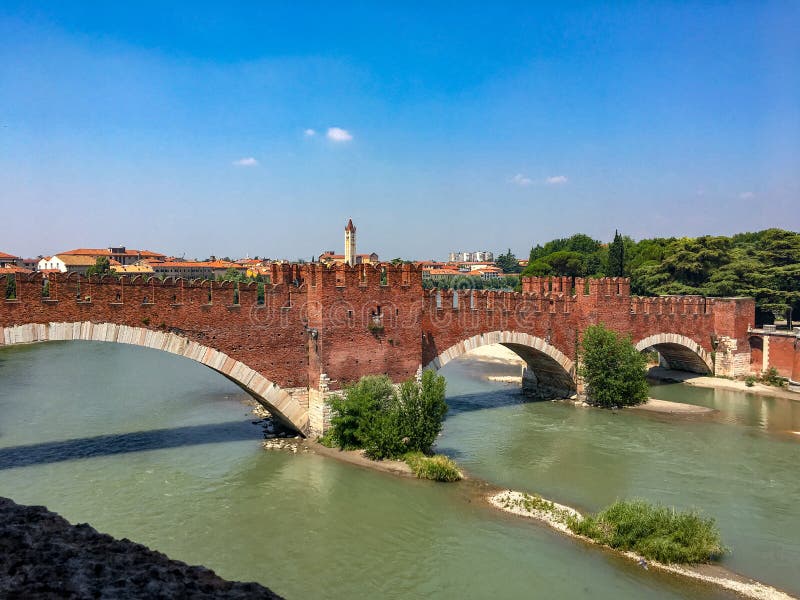 Castelvecchiobrug, Verona, Italië royalty-vrije stock fotografie Castelvecchiobrug, Verona, Italië royalty-vrije stock fotografie