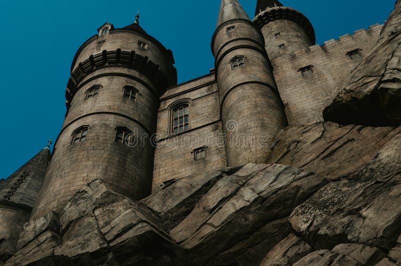 Castillo de Hogwarts de Universal Studios imágenes de archivo libres de regalías Castillo de Hogwarts de Universal Studios imágenes de archivo libres de regalías