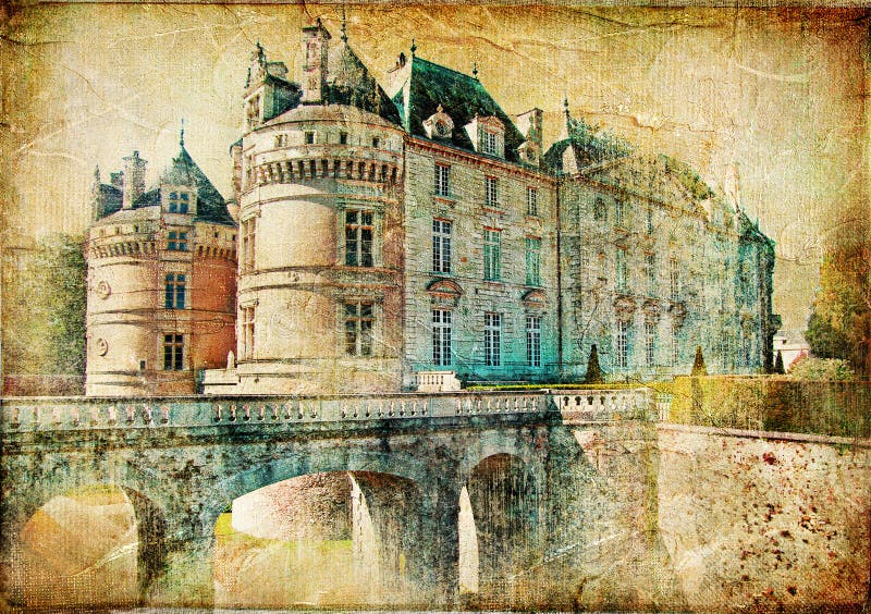 Castillo de Le lude stock de ilustración Castillo de Le lude stock de ilustración