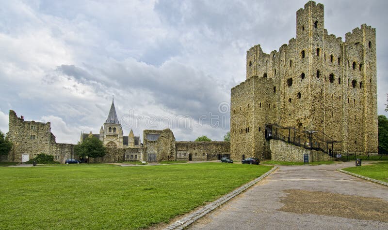 Castillo de Rochester fotos de archivo Castillo de Rochester fotos de archivo