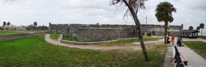 Castillo historique De San Marcos à St Augustine le 23 octobre, la Floride, Etats-Unis images stock Castillo historique De San Marcos à St Augustine le 23 octobre, la Floride, Etats-Unis images stock