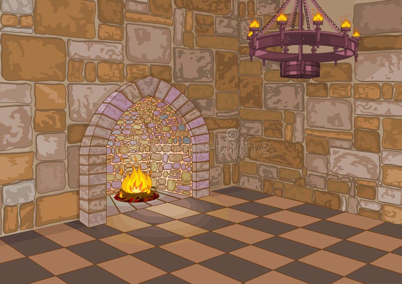 Castillo Pasillo y chimenea ilustración del vector Castillo Pasillo y chimenea ilustración del vector