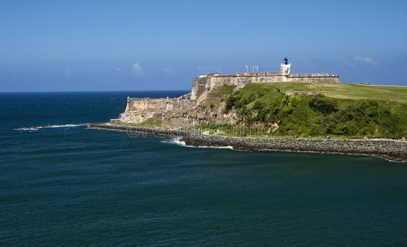 Castillo San Felipe Del Morro, Puerto Rico Stock Photo - Image of ocean ...