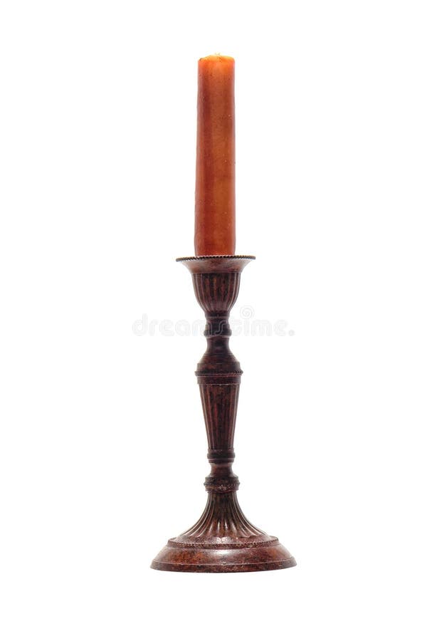 Castiçal antigo do castiçal do metal foto de stock Castiçal antigo do castiçal do metal foto de stock
