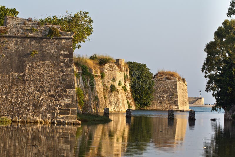 Castle of Ayia Mavra at Lefkada, Greece royalty free stock photo