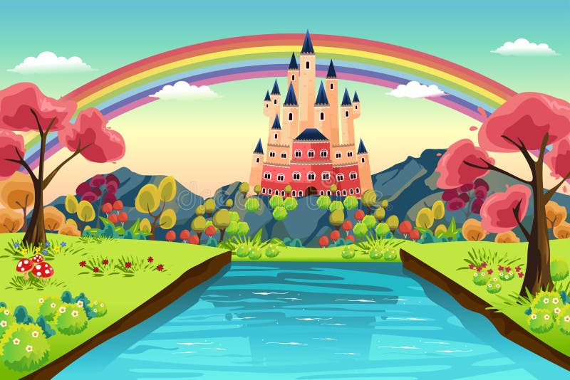 Castle Background stock vector. Illustration of cartoon - 72557505