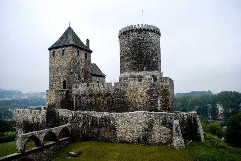 Old, medieval castle in Bedzin, Poland royalty free stock image