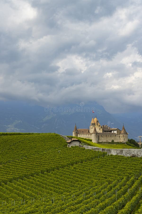 Castle Chateau d&x27;Aigle in canton Vaud, Switzerland