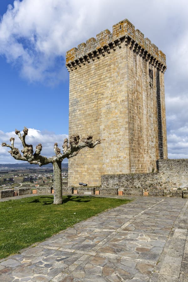Terra de lemos (Ribeira Sacra): Castle of the Counts of lemos in the town of Monforte de Lemos, keep. Spain. Terra de lemos (Ribeira Sacra): Castle of the Counts of lemos in the town of Monforte de Lemos, keep. Spain