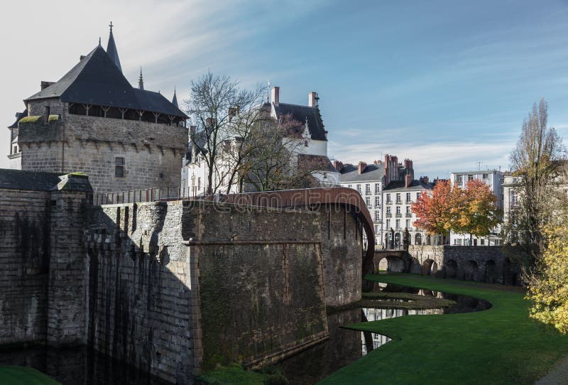 Castle of the Dukes of Brittany on a Sunny Day in Nantes France Stock ...