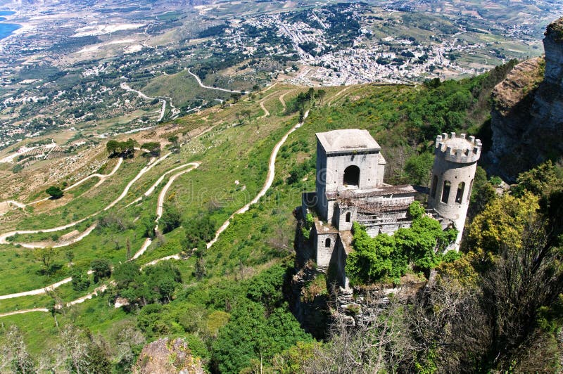 Castle at Erice royalty free stock image