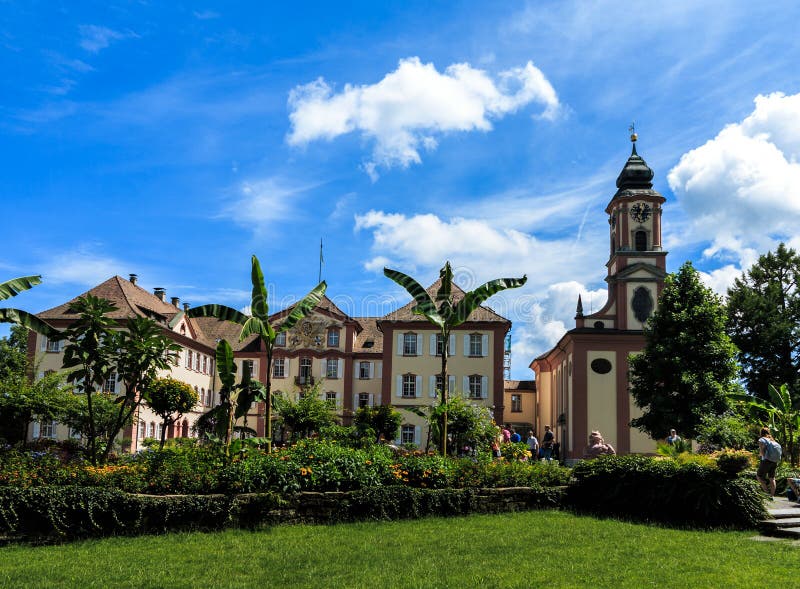 Castle on the Flower Island of Mainau, Germany Stock Photo Image of