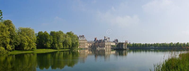 Castle of Fontainebleau - Panorama stock photography Castle of Fontainebleau - Panorama stock photography