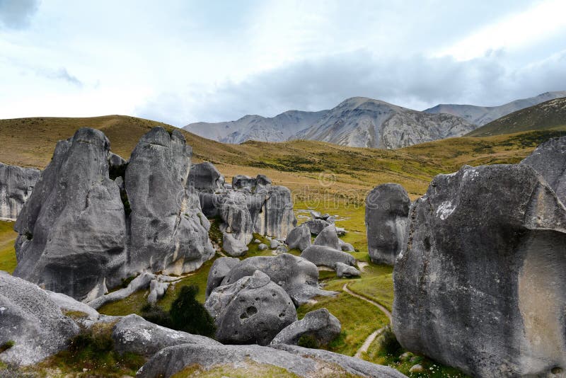 Rock Formations And Scenic Landscape At Motukiekie Beach In New Zealand