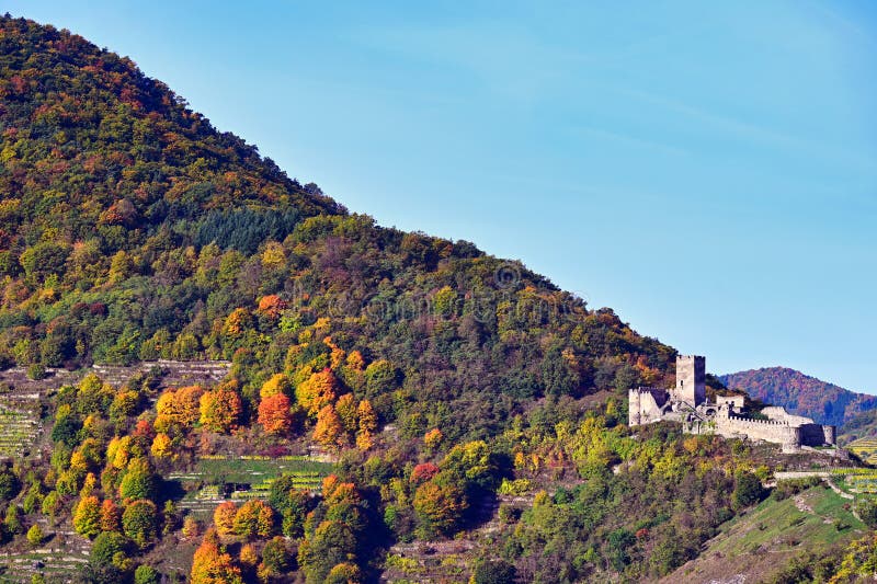 Castle Hinterhaus, Spitz an der Donau, Wachau valley stock images
