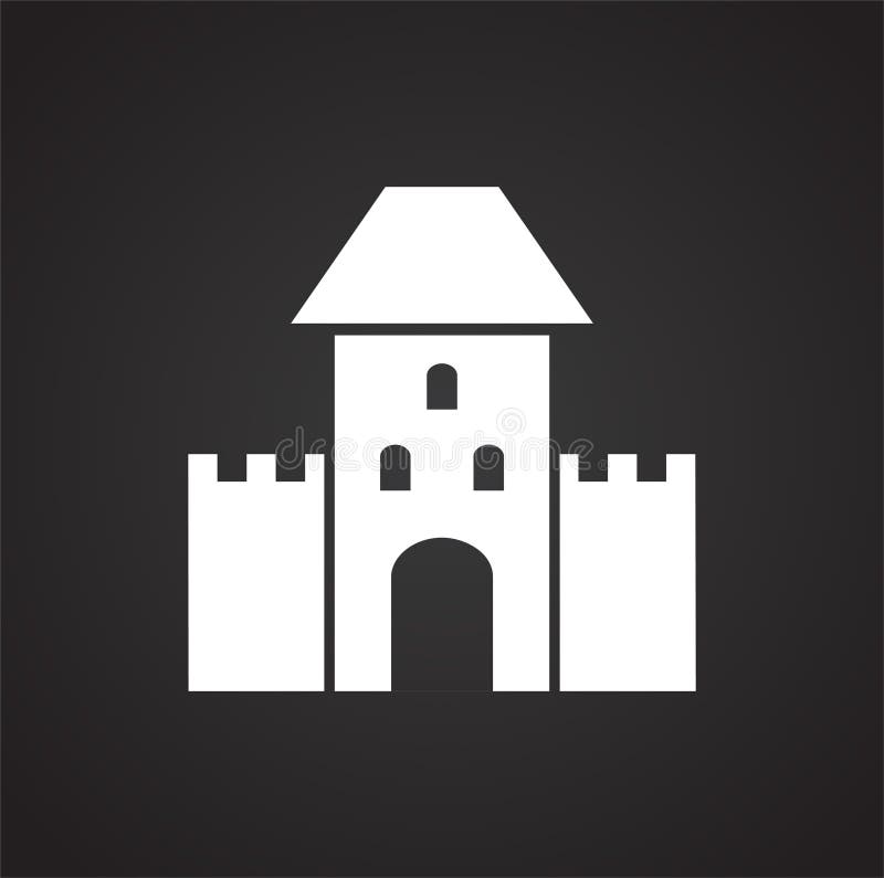 infographic icons castle
