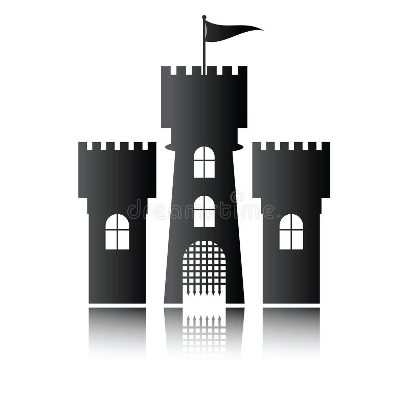 Castle icon isolated vector illustration