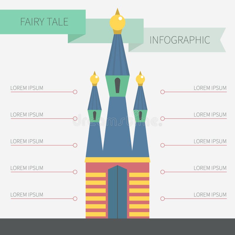 infographic icons castle